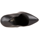 svart l�r 15 cm DOMINA-420 spisse pumps med stiletth�ler