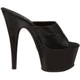 svart l�r 18 cm ADORE-701 plat� h�ye mules