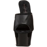 svart l�r 18 cm ADORE-701 plat� h�ye mules