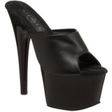 svart l�r 18 cm ADORE-701 plat� h�ye mules