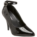 svart lakk 10 cm VANITY-431 dame pumps med lave h�l