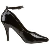 svart lakk 10 cm VANITY-431 dame pumps med lave h�l