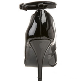 svart lakk 10 cm VANITY-431 dame pumps med lave h�l