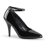 svart lakk 10 cm VANITY-431 dame pumps med lave h�l