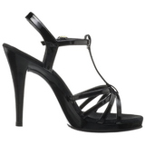 svart lakk 12 cm FLAIR-420 dame sandaletter lavere h�l