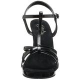svart lakk 12 cm FLAIR-420 dame sandaletter lavere h�l