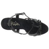 svart lakk 12 cm FLAIR-420 dame sandaletter lavere h�l