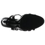 svart lakk 12 cm FLAIR-420 dame sandaletter lavere h�l
