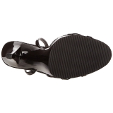 svart lakk 12 cm FLAIR-436 high heels sko til menn