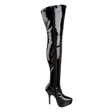 svart lakk 13,5 cm INDULGE-3000 l�rh�ye st�vler til menn