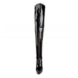 svart lakk 13,5 cm INDULGE-3000 l�rh�ye st�vler til menn