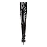 svart lakk 13,5 cm INDULGE-3000 l�rh�ye st�vler til menn