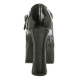 svart lakk 13 cm DOLLY-50 h�ye pumps damesko til menn