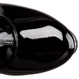 svart lakk 15,5 cm DELIGHT-3000 lårhøye støvler