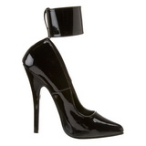 svart lakk 15,5 cm DOMINA-434 h�ye pumps damesko til menn