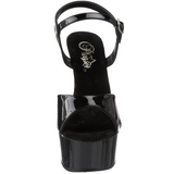 svart lakk 15 cm CAPTIVA-609 plat� h�ye h�ler sko