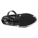 svart lakk 15 cm DELIGHT-686 h�ye damesko med h�y h�l