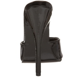 svart lakk 15 cm DOMINA-101 h�yh�lte slipper sko