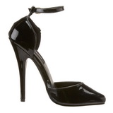 svart lakk 15 cm DOMINA-402 h�ye pumps damesko til menn