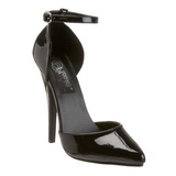 svart lakk 15 cm DOMINA-402 h�ye pumps damesko til menn