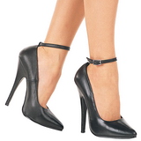 svart lakk 15 cm DOMINA-431 h�ye pumps damesko til menn