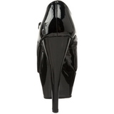 svart lakk 15 cm KISS-280 h�ye damesko med h�y h�l