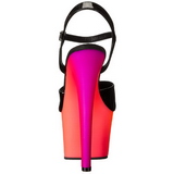 svart lakk 18 cm RAINBOW-309UV h�yh�lte sandaler neon plat�