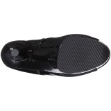 svart lakk 20 cm FLAMINGO-1021 ankelst�vletter med plat�s�le til dame