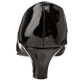 svart lakk 5 cm FAB-420W dame pumps med lave h�l