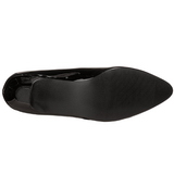 svart lakk 5 cm FAB-420W dame pumps med lave h�l