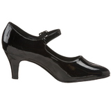 svart lakk 8 cm DIVINE-440 dame pumps med lave h�l