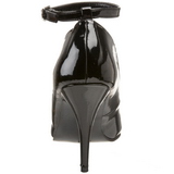 svart lakkert 10 cm VANITY-431 dame pumps med lave hæl