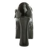 svart lakkert 13 cm DOLLY-50 høye pumps damesko til menn