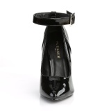 svart lakkert 13 cm SEDUCE-431 høye stilett pumps til menn