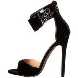 svart lakkert 13 cm SEXY-19 høye fest sandaler med hæl