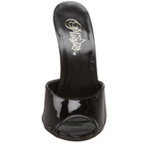svart lakkert 15 cm DOMINA-101 høyhælte slipper sko