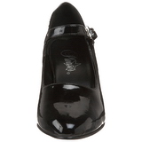 svart lakkert 8 cm DIVINE-440 høye pumps damesko til menn