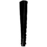 svart lakkert 8 cm GOGO-3000 lårhøye støvler til menn