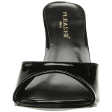 svart lakkl�r 10 cm CLASSIQUE-01 store st�rrelser mules dame