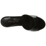svart lakkl�r 10 cm CLASSIQUE-01 store st�rrelser mules dame