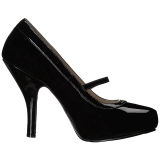 svart lakklær 11,5 cm PINUP-01 store størrelser pumps sko