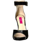svart lakklær 12,5 cm EVE-02 store størrelser sandaler dame