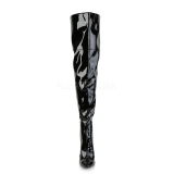 svart lakkl�r 13 cm COURTLY-3012 pleaser l�rh�ye st�vler