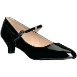 svart lakklær 5 cm FAB-425 store størrelser pumps sko