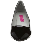 svart lakklær 6,5 cm KITTEN-01 store størrelser pumps sko