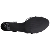svart lakkl�r 6 cm KITTEN-06 store st�rrelser sandaler dame