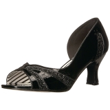 svart lakklær 7,5 cm JENNA-03 store størrelser pumps sko