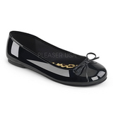 svart lakklær ANNA-01 store størrelser ballerina sko