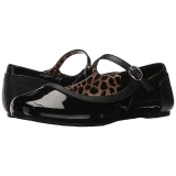 svart lakklær ANNA-02 store størrelser ballerina sko