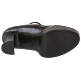svart matt 11 cm MARYJANE-50 Mary Jane plat� pumps h�y h�l